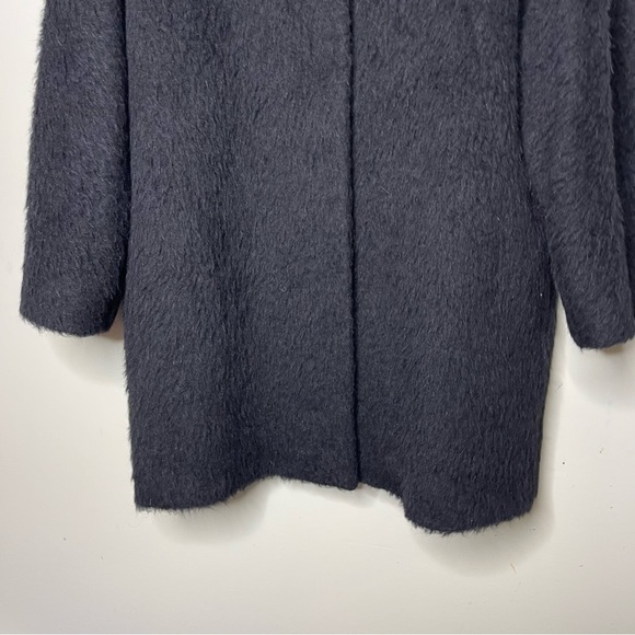 CINZIA ROCCA ICONS BLACK LONG HAIRED COAT SZ US 8 - Picture 7 of 9